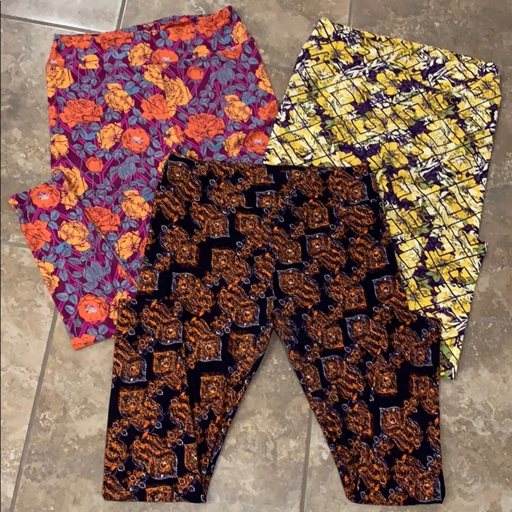 Lularoe tall and curvy floral legging bundle